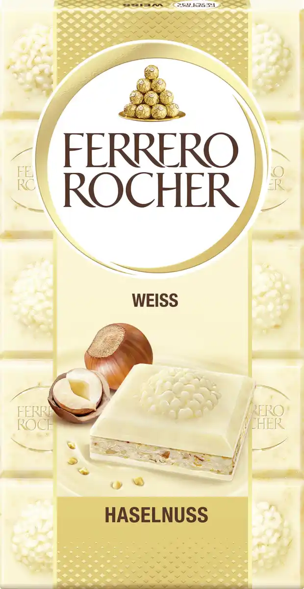Bild 2 von Ferrero Rocher Weiße Schokolade mit Haselnuss, 90 g