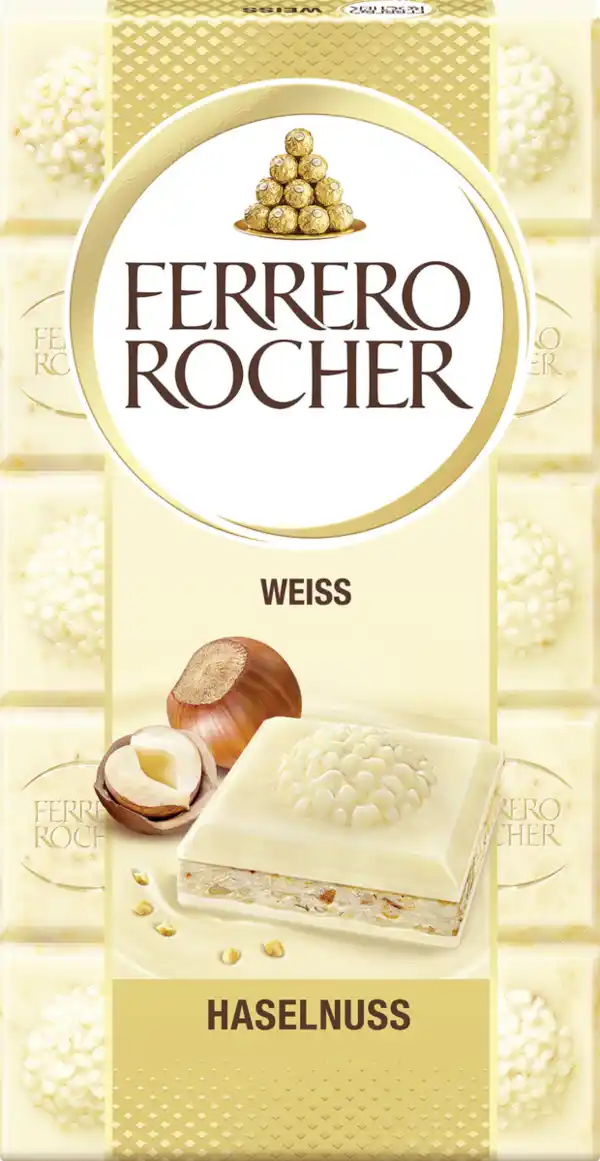 Bild 2 von Ferrero Rocher Weiße Schokolade mit Haselnuss, 90 g