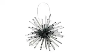 Weihnachtsanhänger Sprinkle, silber, 8 cm, 6-teilig