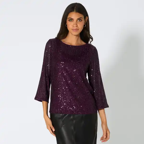 Bild 1 von Damen-Langarmshirt mit Pailletten