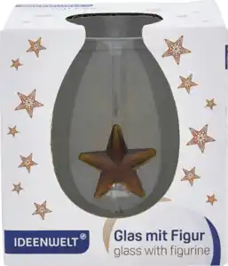 IDEENWELT Glas mit Figur Stern
