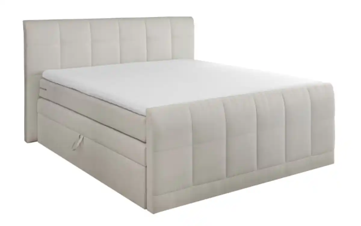 Bild 2 von Livin - Boxspringbett Girona, creme,160 x 200 cm, mit Tonnentaschenfederkern-Matratzen