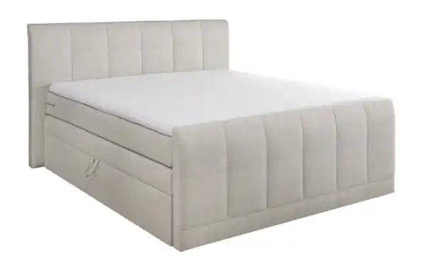 Bild 2 von Livin - Boxspringbett Girona, creme,160 x 200 cm, mit Tonnentaschenfederkern-Matratzen