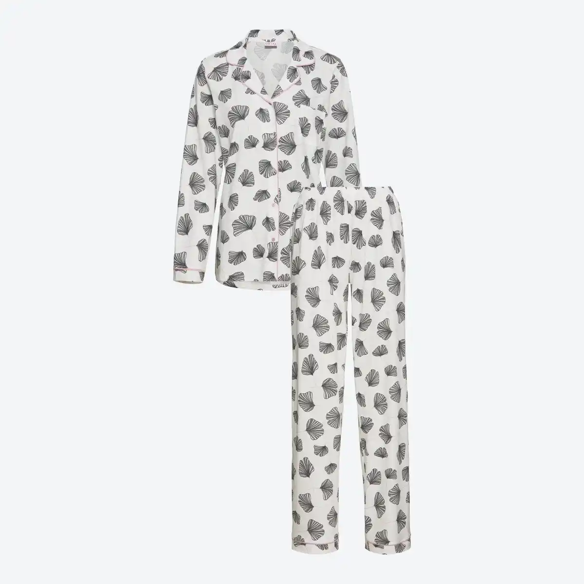 Bild 3 von Damen-Schlafanzug mit Ginkgo-Print, 2-teilig