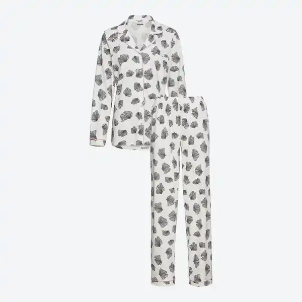 Bild 3 von Damen-Schlafanzug mit Ginkgo-Print, 2-teilig
