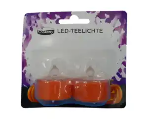 LED Teelichte 2er Halloween orange