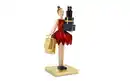 Bild 1 von Deko-Figur Frau mit Geschenken, rot/gold, 26 cm