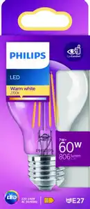 PHILIPS LED Birne 60W klar E27