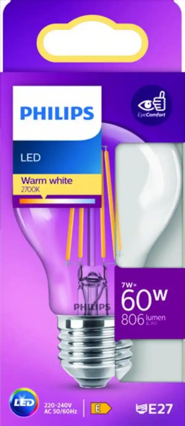 Bild 1 von PHILIPS LED Birne 60W klar E27