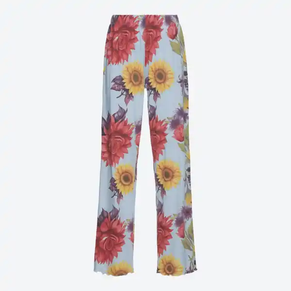 Bild 2 von Damen-Schlafanzug-Hose mit Blumen-Muster