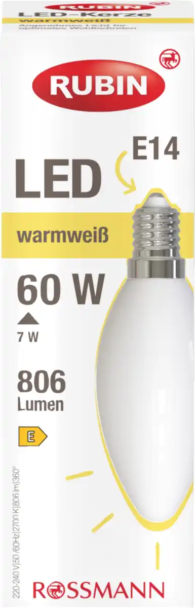 Bild 2 von RUBIN LED KERZE MATT 60W