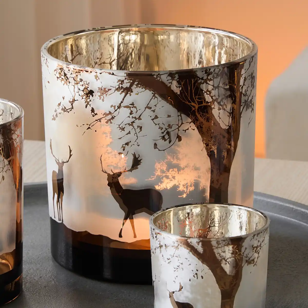 Bild 1 von Kerzenglas mit Hirsch-Motiv