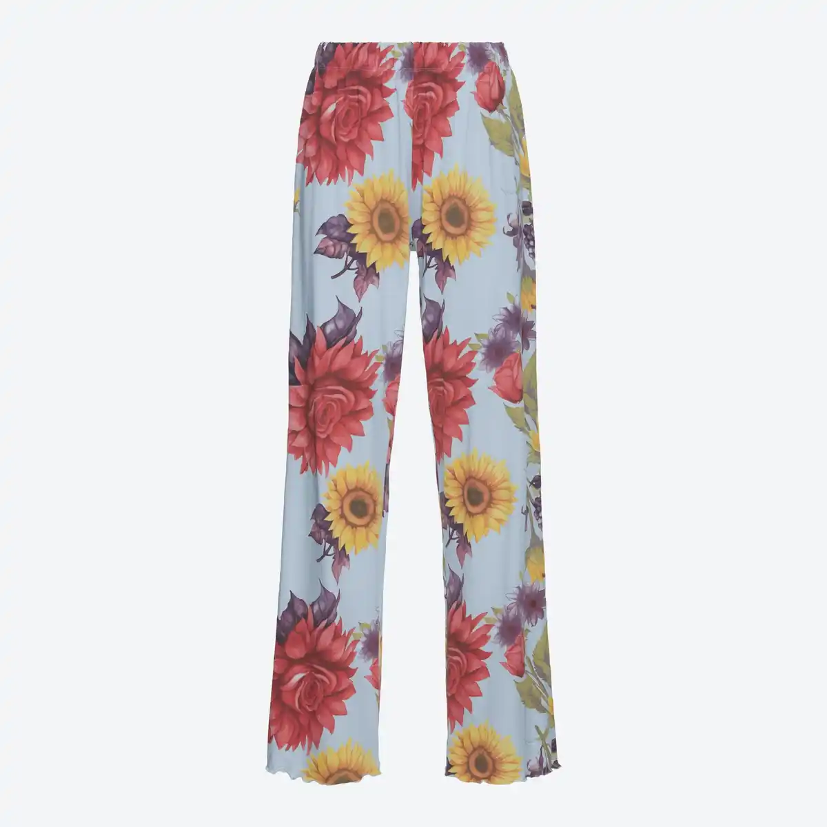 Bild 3 von Damen-Schlafanzug-Hose mit Blumen-Muster