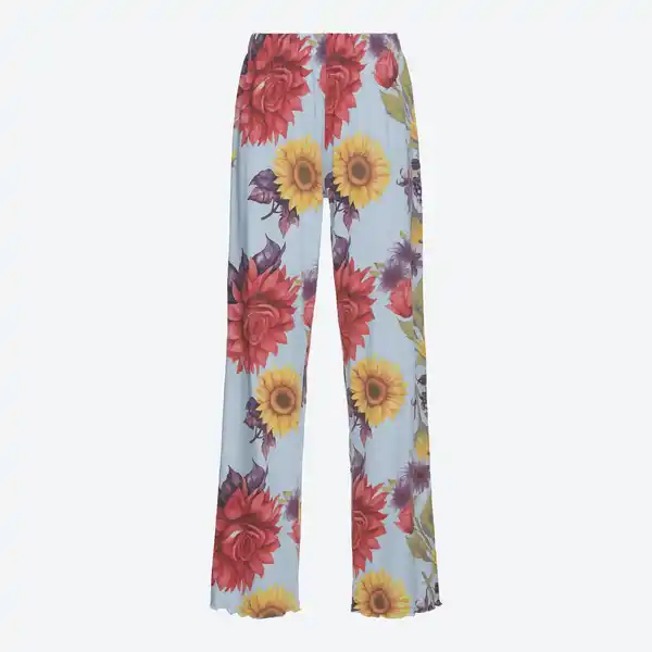 Bild 3 von Damen-Schlafanzug-Hose mit Blumen-Muster
