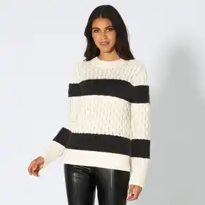 Damen-Pullover mit Rundhalsausschnitt