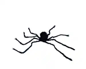 LED Deko Spinne schwarz mit lila LED-Licht