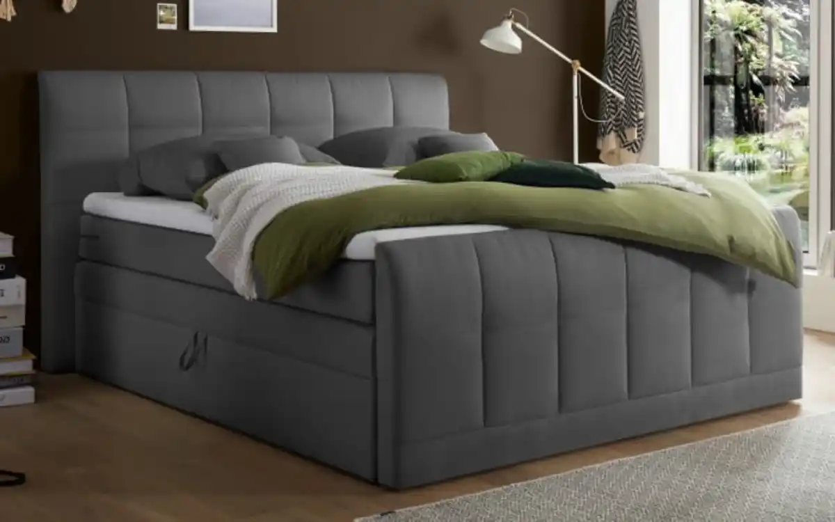 Bild 1 von Boxspringbett Girona in anthrazit, Liegefläche ca. 180 x 200 cm, Tonnentaschenfederkern