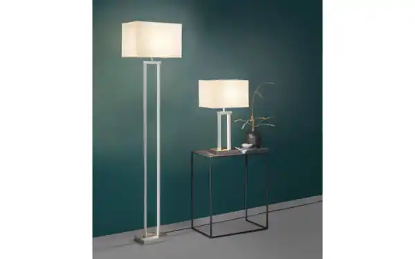 Bild 2 von LED-Tischleuchte Domo in nickel/weiß, 55 cm