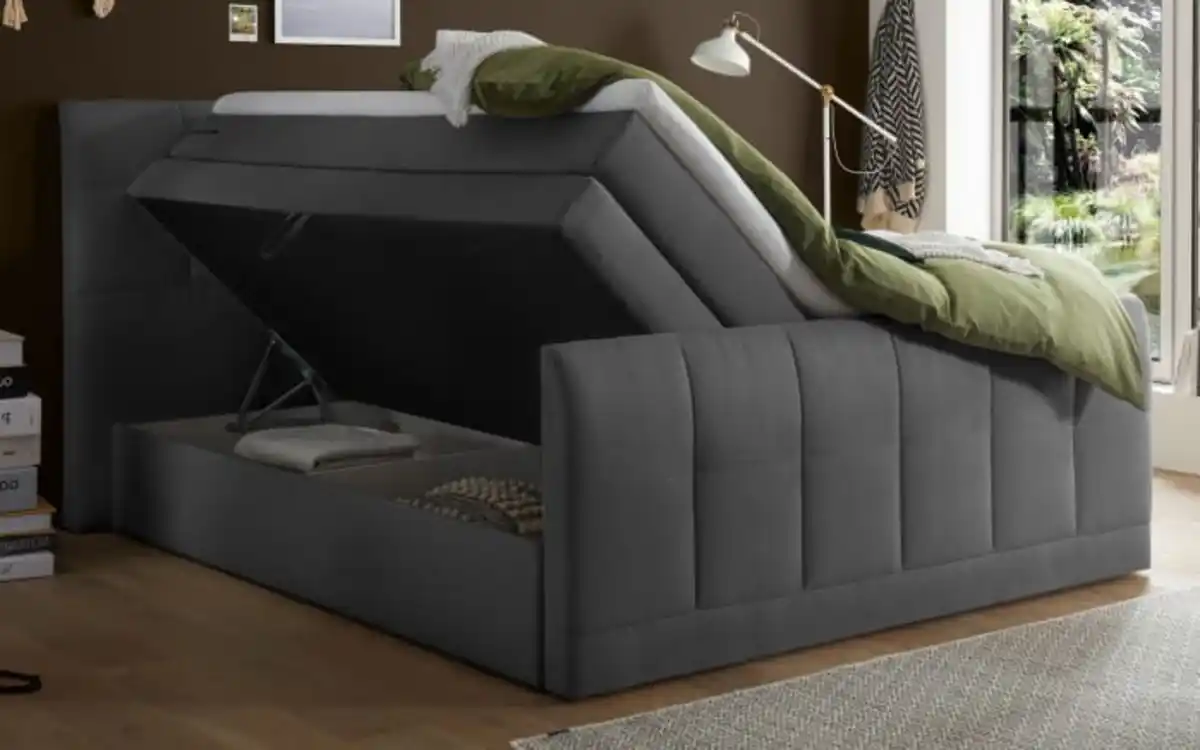 Bild 3 von Boxspringbett Girona in anthrazit, Liegefläche ca. 180 x 200 cm, Tonnentaschenfederkern