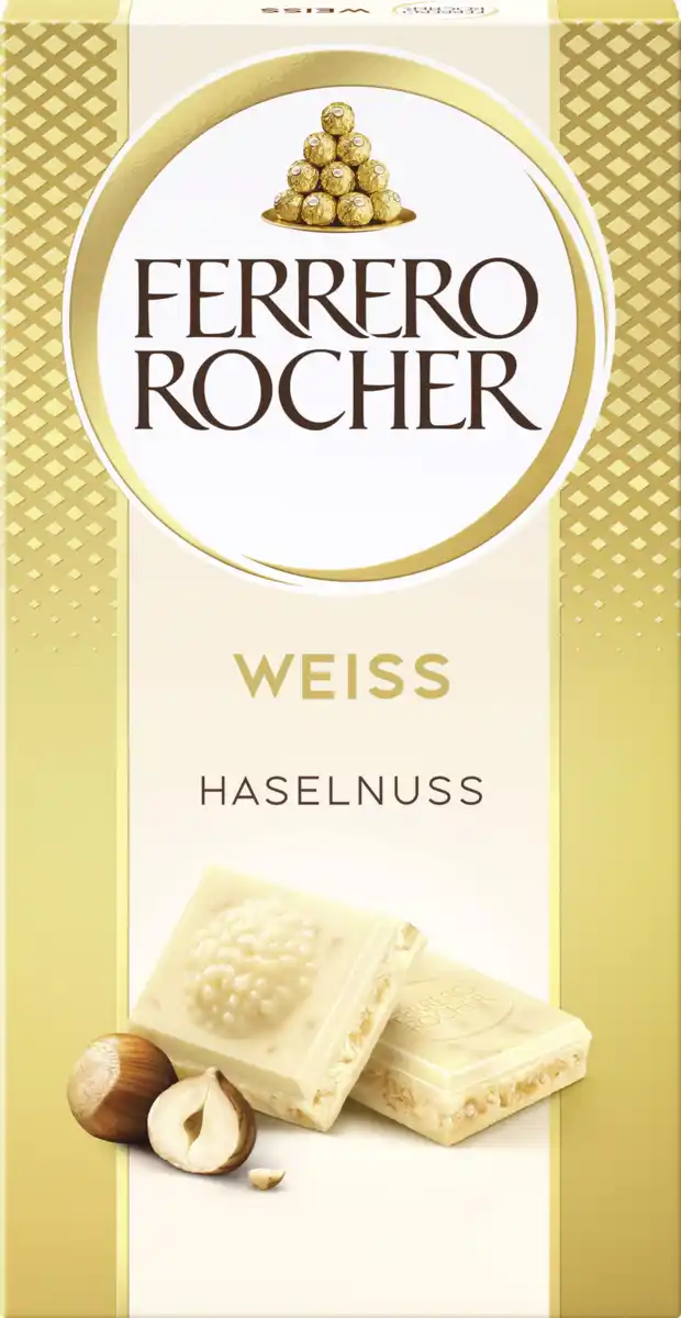 Bild 1 von Ferrero Rocher Weiße Schokolade mit Haselnuss, 90 g