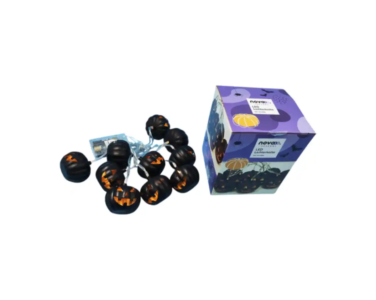 Bild 1 von LED Lichterkette Kürbis novooo, schwarz, 10LED