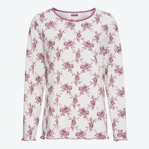 Bild 3 von Damen-Schlafanzug mit Rosenrautenprint, 2-teilig