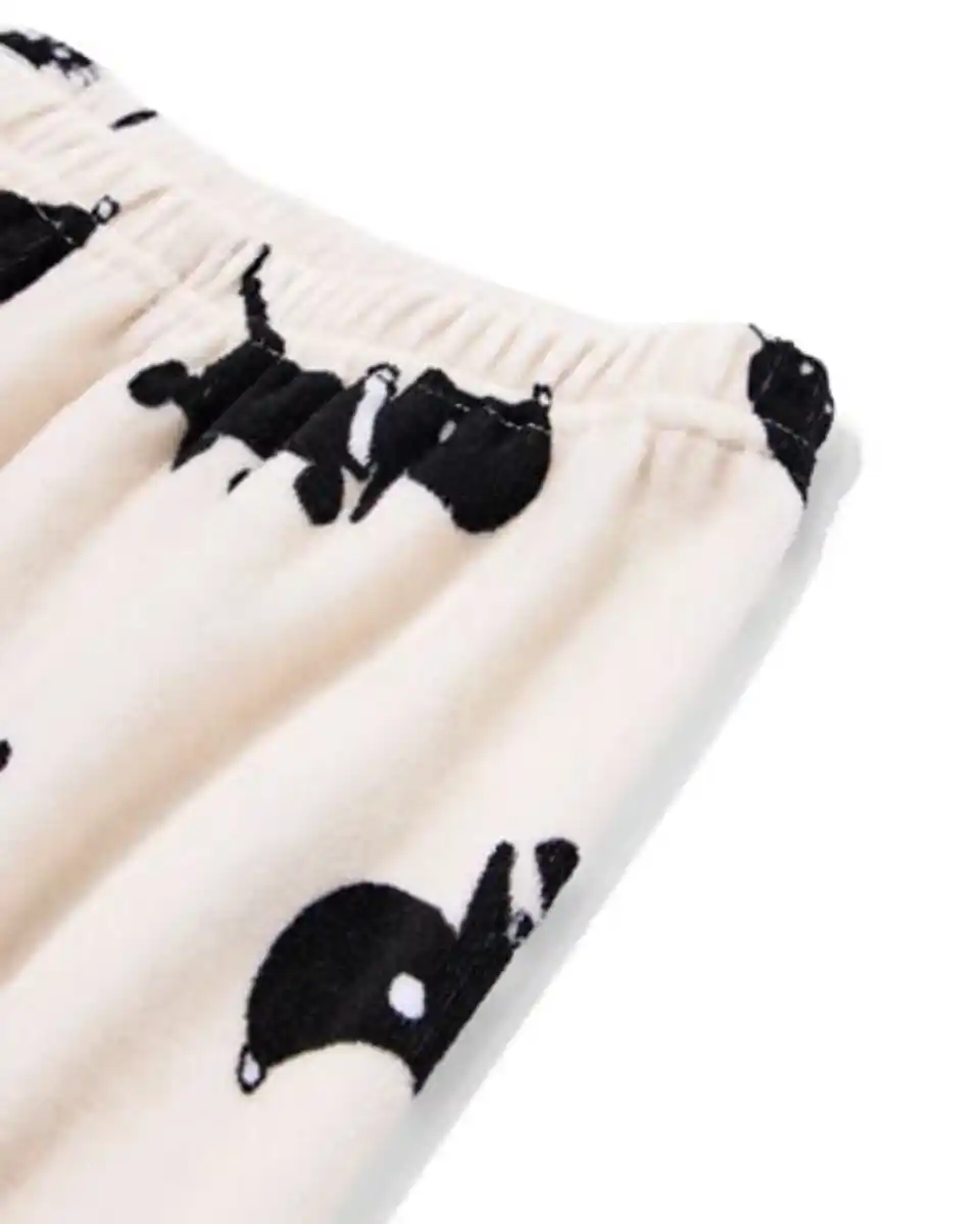 Bild 4 von Takkie Kinderpyjama Velours eierschalenfarben