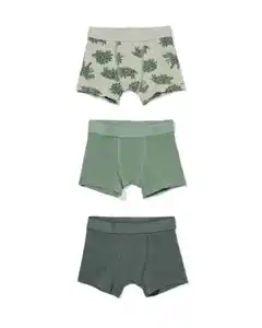 Kinder-Boxershorts Dino – 3 Stück grün