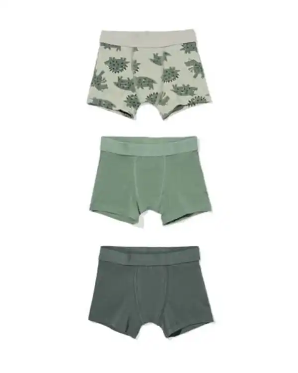 Bild 1 von Kinder-Boxershorts Dino – 3 Stück grün