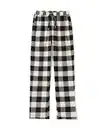 Bild 2 von Herren-Flanellpyjamahose kariert schwarz
