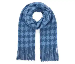 Webschal mit Hahnentritt-Jacquard