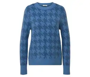 Strickpullover mit Hahnentritt-Jacquard