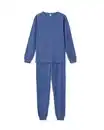 Bild 2 von Herrenpyjama, Waffelstruktur blau