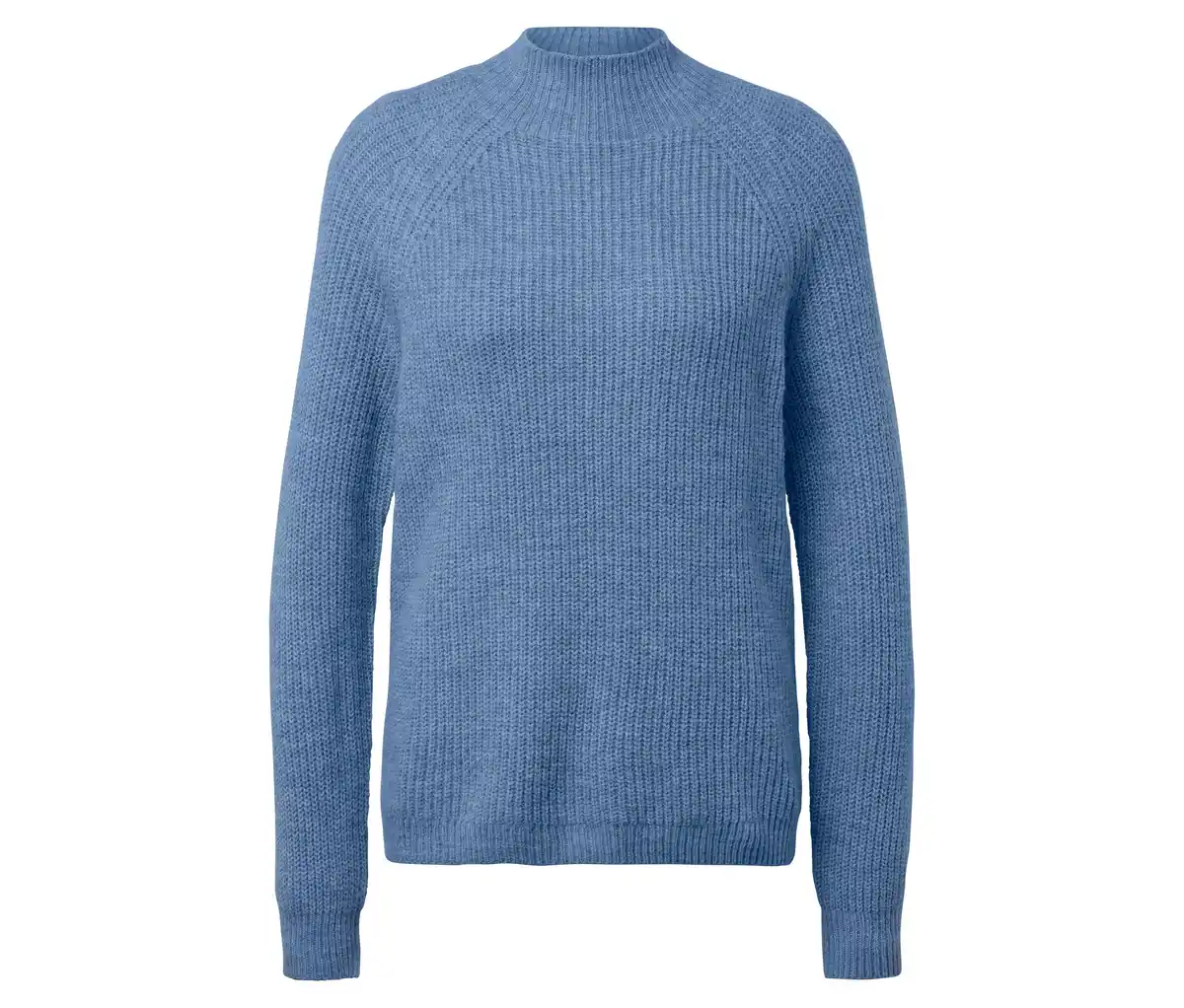 Bild 1 von Grobstrickpullover mit Stehkragen, blau