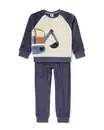 Bild 1 von Kinderpyjama Fleece Auto dunkelblau