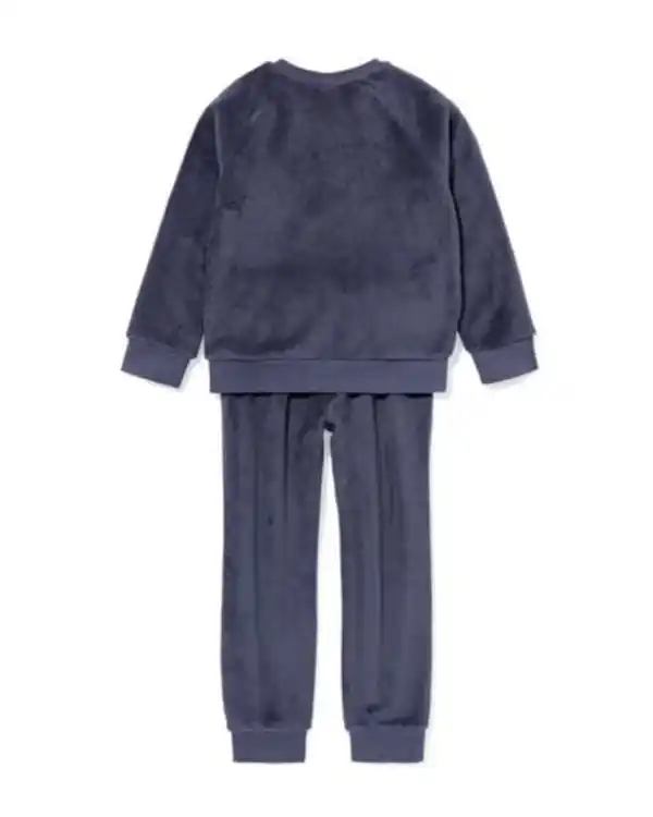 Bild 3 von Kinderpyjama Fleece Auto dunkelblau
