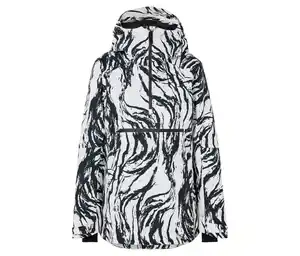 Halfzip-Skijacke, schwarz/weiĂź