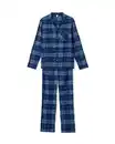 Bild 2 von Herrenpyjama aus Flanell, kariert blau
