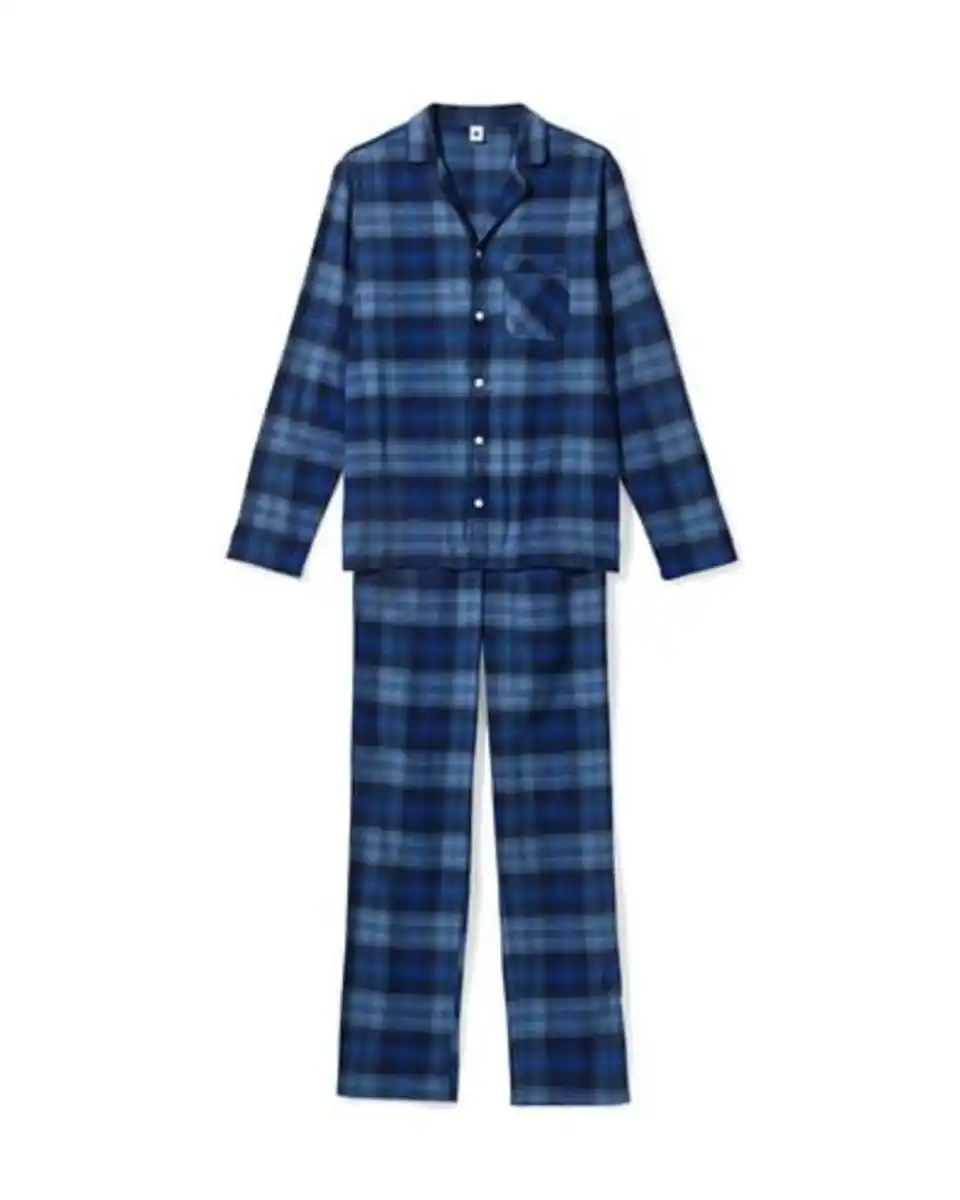 Bild 2 von Herrenpyjama aus Flanell, kariert blau