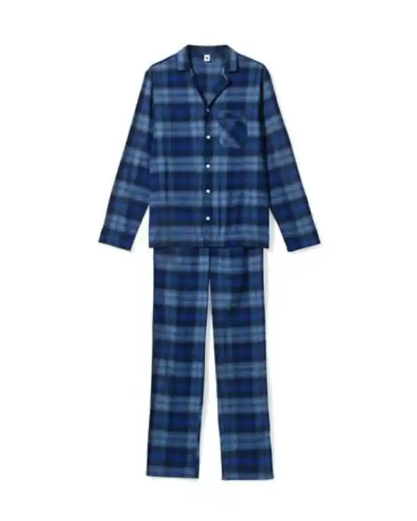 Bild 2 von Herrenpyjama aus Flanell, kariert blau