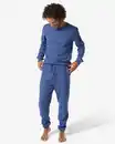 Bild 1 von Herrenpyjama, Waffelstruktur blau