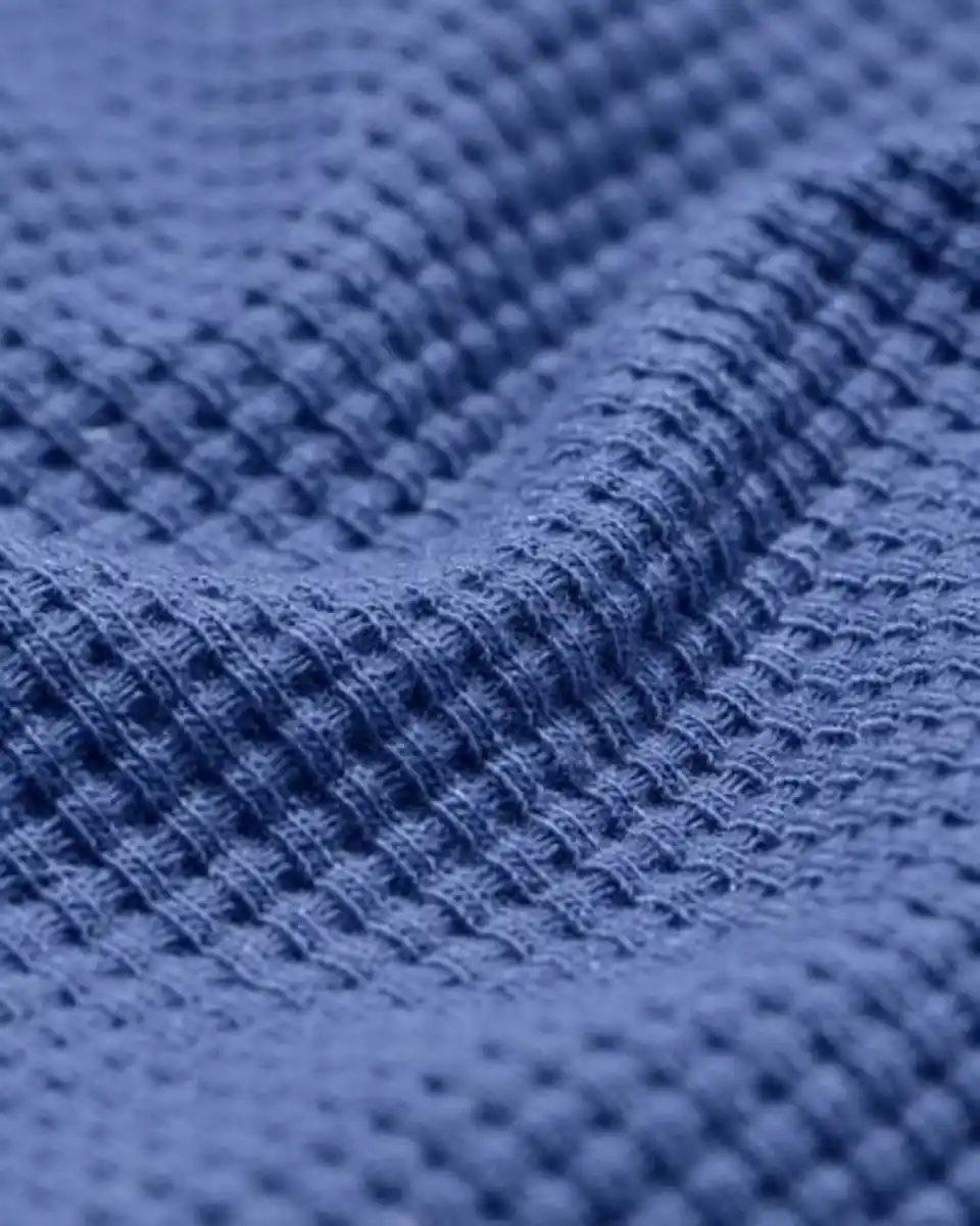 Bild 3 von Herrenpyjama, Waffelstruktur blau