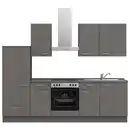 Bild 1 von Nobilia Küchenleerblock Riva, Schiefer, Metall, 3 Schubladen, nur wie online abgebildet bestellbar, 270 cm, Blauer Engel, Pefc, Goldenes M, Made in Germany, DGM-Klimapakt, seitenverkehrt erhältlich