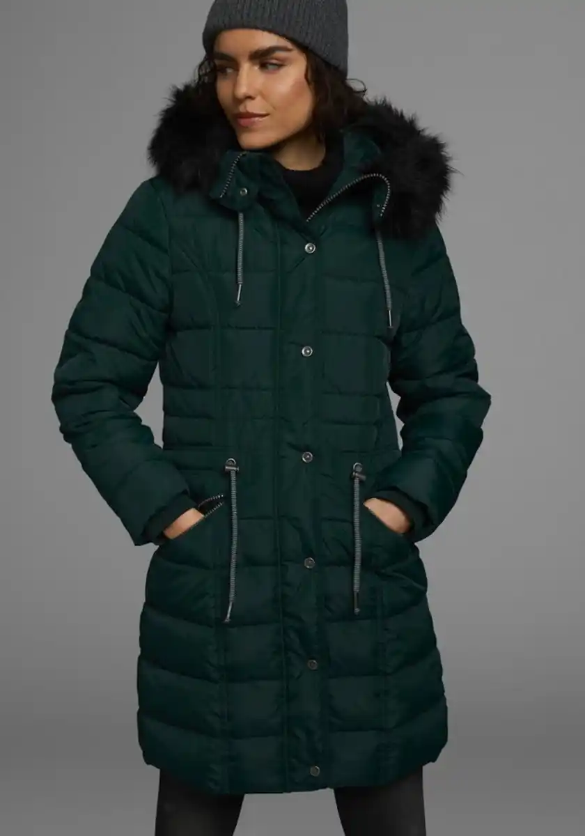 Bild 1 von KangaROOS Steppjacke mit kuscheligem, abnehmbarem Fellimitat-Kragen an der Kapuze