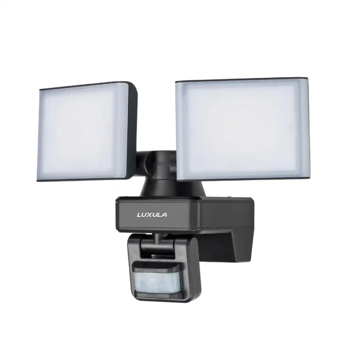 Bild 1 von LUXULA LED Strahler Fluter 2x15W 3200lm 4000K Neutralweiß Bewegungsmelder 2 Köpfe IP54