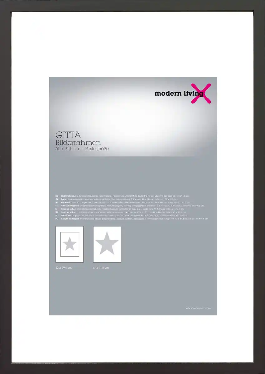 Bild 1 von Bilderrahmen Gitta ca. 63x94cm, Schwarz