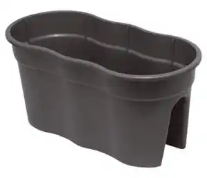KHW Kunststoff-Geländertopf Flowerclip, ca. B57,5/H27/T27,7 cm, 2er-Set