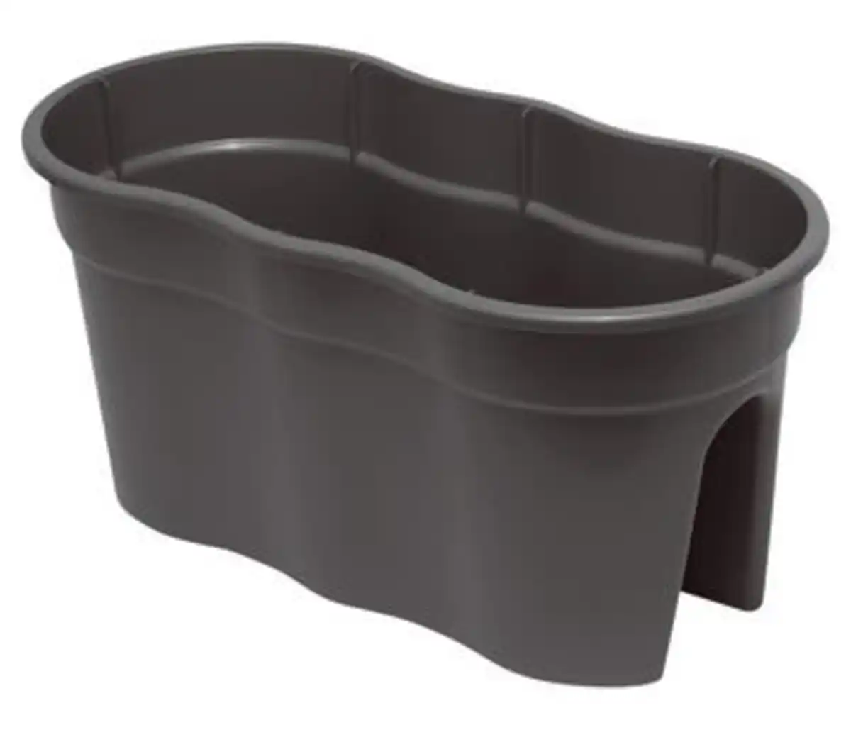 Bild 1 von KHW Kunststoff-Geländertopf Flowerclip, ca. B57,5/H27/T27,7 cm, 2er-Set