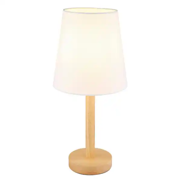 Bild 1 von Globo Tischleuchte Joris, Weiß, Textil, rund,rund, 45 cm, CE, Wippschalter, Lampen & Leuchten, Innenbeleuchtung, Tischlampen