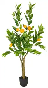 Kunstpflanze Zitronenbaum I Grün/Gelb, Grün